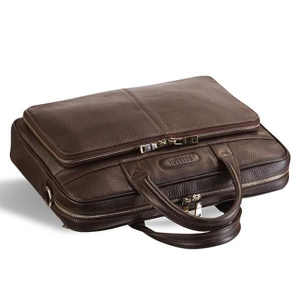 Удобная деловая сумка для документов BRIALDI Pasteur (Пастер) relief brown BR12052FI Коричневый Brialdi, Артикул: BR12052FI фото №1