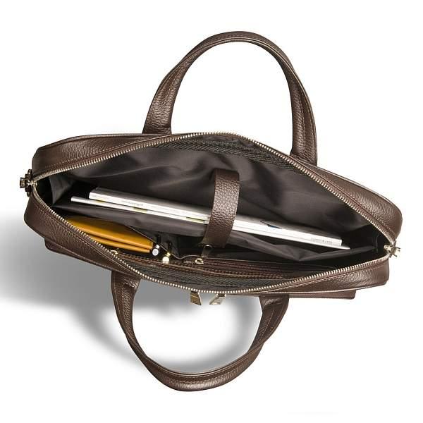 Удобная деловая сумка для документов BRIALDI Pasteur (Пастер) relief brown BR12052FI Коричневый Brialdi, Артикул: BR12052FI фото №1