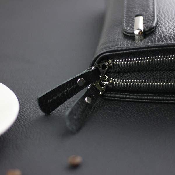 Вместительный мужской клатч BRIALDI Warren (Уоррен) relief black BR26762AO Черный Brialdi, Артикул: BR26762AO фото №1