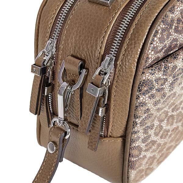 Сумочка в mini-формате с двумя отделениями BRIALDI Melissa (Мелисса) relief brown BR47389XW Коричневый Brialdi, Артикул: BR47389XW фото №1