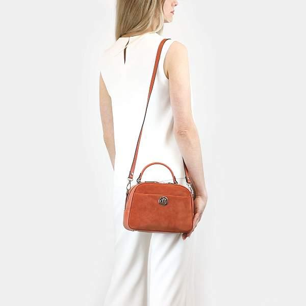 Сумочка в mini-формате с двумя отделениями BRIALDI Melissa (Мелисса) relief orange BR47390IL Оранжевый Brialdi, Артикул: BR47390IL фото №1