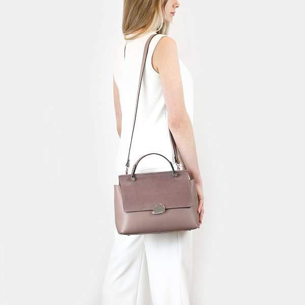 Классическая женская сумка среднего размера BRIALDI Leona (Леона) relief beige BR47436CF Бежевый Brialdi, Артикул: BR47436CF фото №1