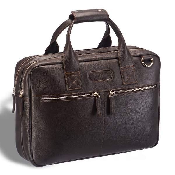Удобная деловая сумка для документов BRIALDI Glendale (Глендейл) relief brown BR12973QN Коричневый Brialdi, Артикул: BR12973QN фото №1