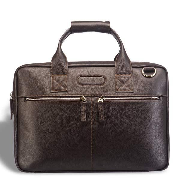 Удобная деловая сумка для документов BRIALDI Glendale (Глендейл) relief brown BR12973QN Коричневый Brialdi, Артикул: BR12973QN фото №1