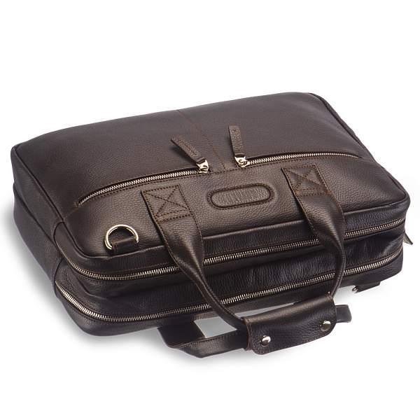 Удобная деловая сумка для документов BRIALDI Glendale (Глендейл) relief brown BR12973QN Коричневый Brialdi, Артикул: BR12973QN фото №1