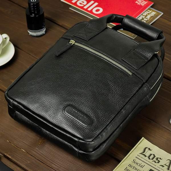 Кожаная сумка через плечо BRIALDI Valbona (Вальбона) relief black BR12999CM Черный Brialdi, Артикул: BR12999CM фото №1