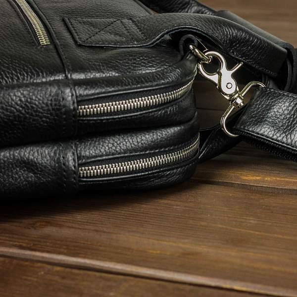 Кожаная сумка через плечо BRIALDI Valbona (Вальбона) relief black BR12999CM Черный Brialdi, Артикул: BR12999CM фото №1