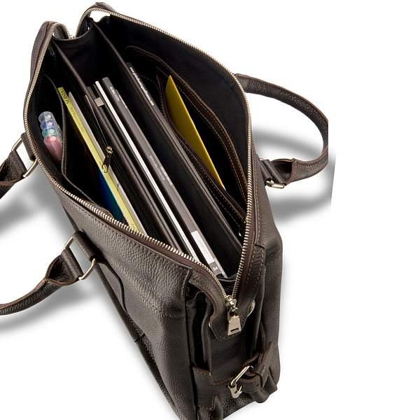 Надежная мужская сумка для документов BRIALDI Bard (Бард) relief brown BR17809JR Коричневый Brialdi, Артикул: BR17809JR фото №1