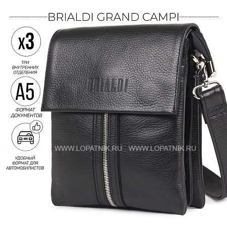 вертикальная сумка через плечо brialdi grand campi (кампи) relief black br19863wf черный Brialdi