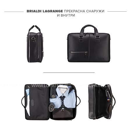 сумка для командировок brialdi lagrange (лагранж) relief black br23116is черный Brialdi