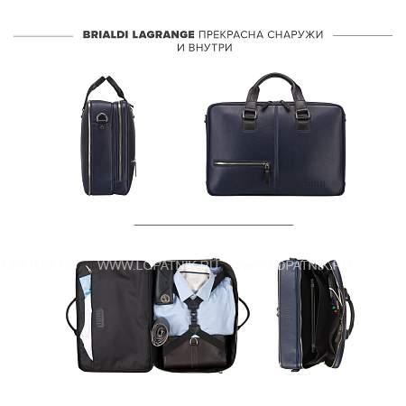 сумка для командировок brialdi lagrange (лагранж) relief navy br23118ga синий Brialdi