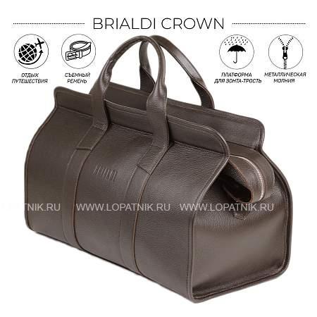дорожная сумка brialdi crown (краун) relief brown br30868fh коричневый Brialdi