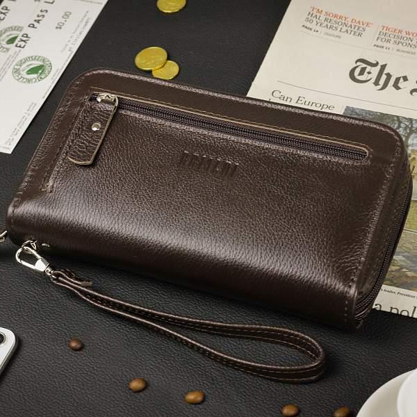 Мужской клатч с 4 внутренними отделениями BRIALDI Mesen (Месен) relief brown BR32936TA Коричневый Brialdi, Артикул: BR32936TA фото №1