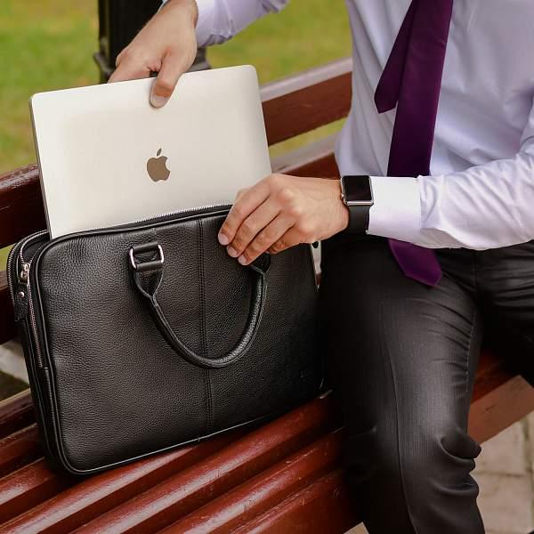 Деловая сумка BRIALDI Caorle? (Каорле) relief black BR34088IE Черный Brialdi, Артикул: BR34088IE фото №1