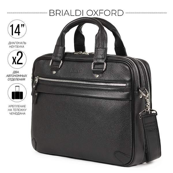 Деловая сумка BRIALDI Oxford? (Оксфорд) relief black BR34096OT Черный Brialdi, Артикул: BR34096OT фото №1