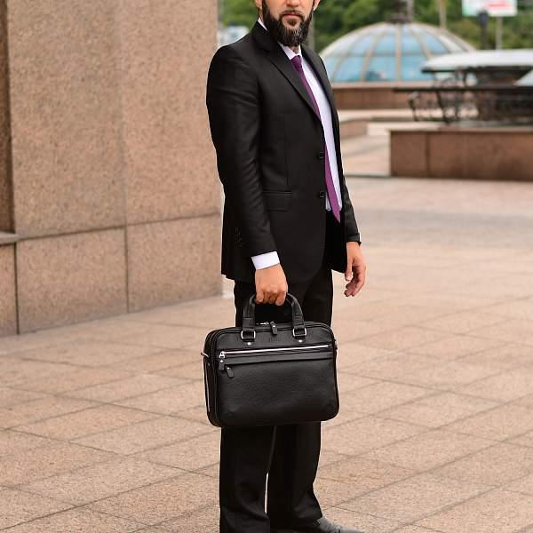 Деловая сумка BRIALDI Oxford? (Оксфорд) relief black BR34096OT Черный Brialdi, Артикул: BR34096OT фото №1