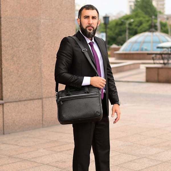 Деловая сумка BRIALDI Oxford? (Оксфорд) relief black BR34096OT Черный Brialdi, Артикул: BR34096OT фото №1