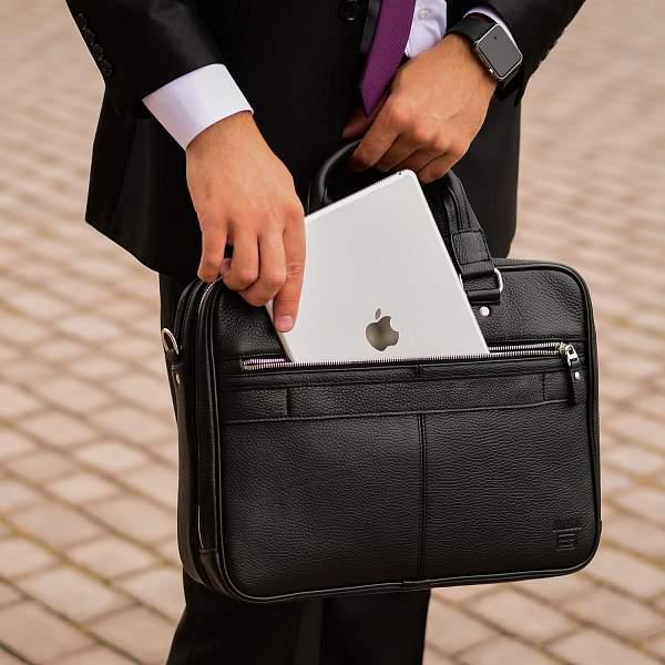 Деловая сумка BRIALDI Oxford? (Оксфорд) relief black BR34096OT Черный Brialdi, Артикул: BR34096OT фото №1