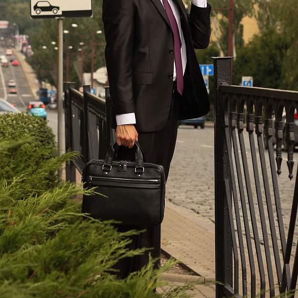 Деловая сумка BRIALDI Oxford? (Оксфорд) relief black BR34096OT Черный Brialdi, Артикул: BR34096OT фото №1