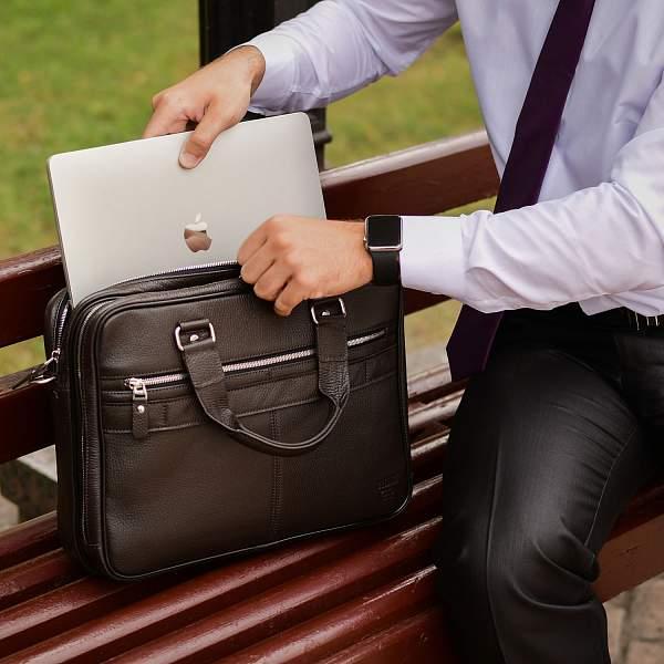 Деловая сумка BRIALDI Oxford? (Оксфорд) relief brown BR34100XU Коричневый Brialdi, Артикул: BR34100XU фото №1