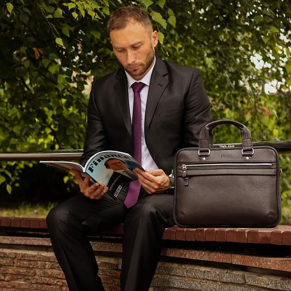 Деловая сумка BRIALDI Oxford? (Оксфорд) relief brown BR34100XU Коричневый Brialdi, Артикул: BR34100XU фото №1