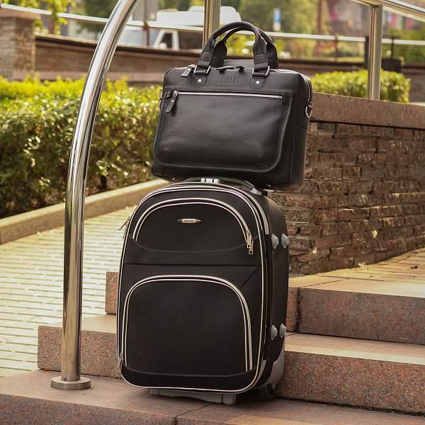 Деловая сумка BRIALDI York (Йорк) relief black BR34102CO Черный Brialdi, Артикул: BR34102CO фото №1