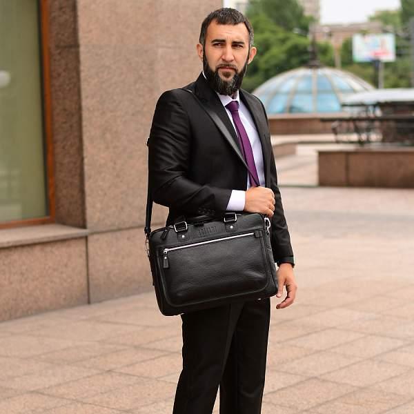 Деловая сумка BRIALDI York (Йорк) relief black BR34102CO Черный Brialdi, Артикул: BR34102CO фото №1