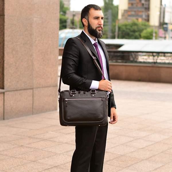 Деловая сумка BRIALDI York (Йорк) relief brown BR34104ZT Коричневый Brialdi, Артикул: BR34104ZT фото №1