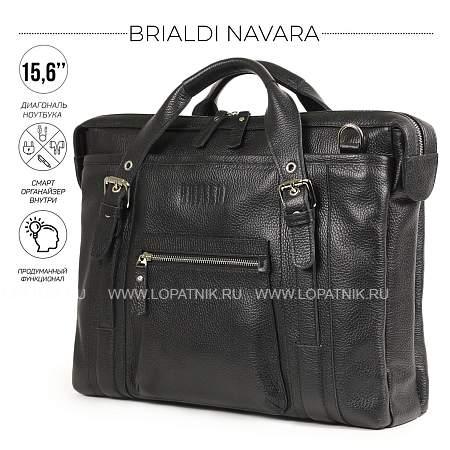 деловая сумка brialdi navara (навара) relief black br34127qh черный Brialdi