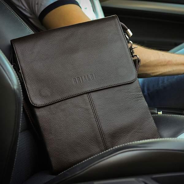 Вертикальная сумка через плечо BRIALDI Delphi (Делфи) relief brown BR34398KG Коричневый Brialdi, Артикул: BR34398KG фото №1