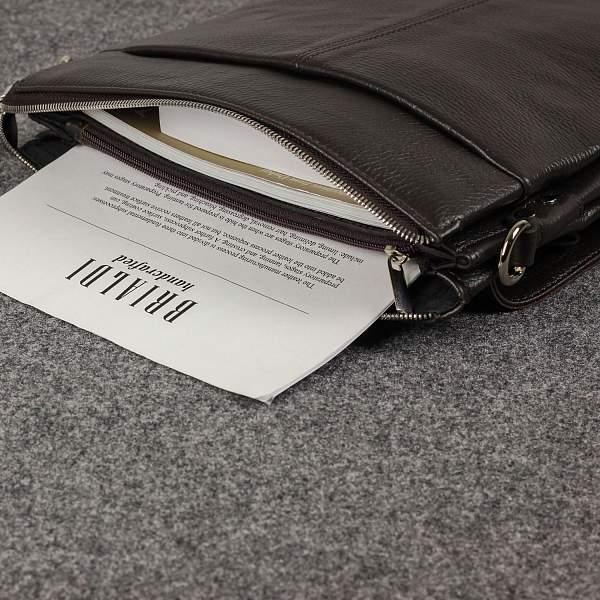 Вертикальная сумка через плечо BRIALDI Delphi (Делфи) relief brown BR34398KG Коричневый Brialdi, Артикул: BR34398KG фото №1