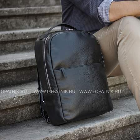 стильный деловой рюкзак с 19 карманами и отделениями brialdi winston (винстон) relief black br35565nm черный Brialdi