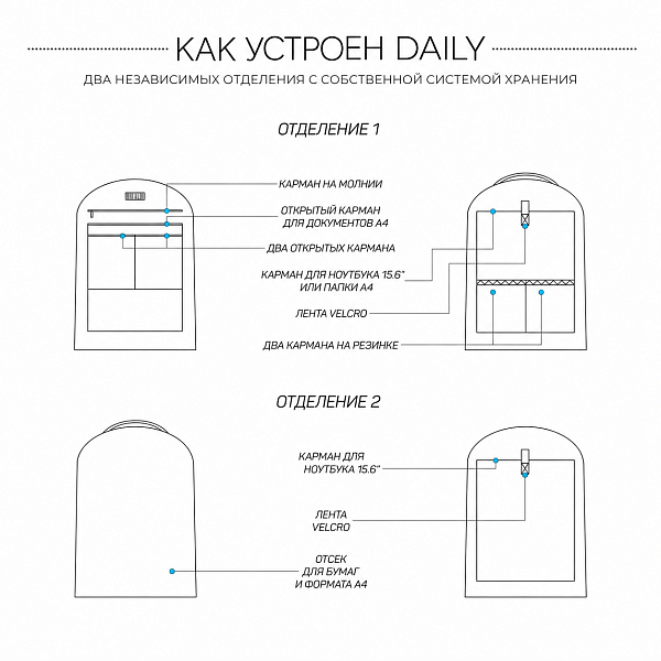 Мужской рюкзак с 2 автономными отделениями BRIALDI Daily (Дейли) relief black BR37166JZ Черный Brialdi, Артикул: BR37166JZ фото №1