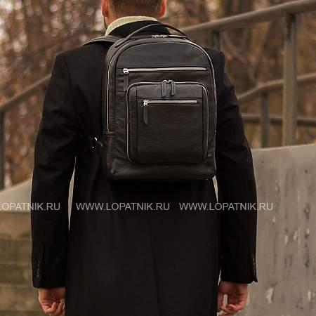 стильный деловой рюкзак с 24 карманами и отделениями brialdi explorer (эксплорер) relief black br37170am черный Brialdi