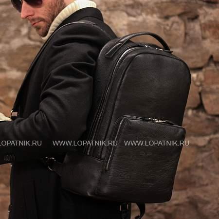 мужской рюкзак с 17 карманами и отделениями brialdi galaxy (галакси) relief black br37175uz черный Brialdi
