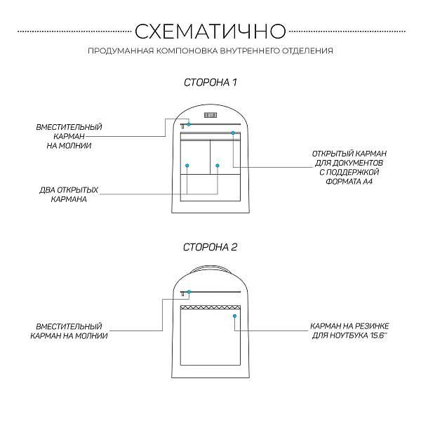 Мужской рюкзак с 17 карманами и отделениями BRIALDI Galaxy (Галакси) relief black BR37175UZ Черный Brialdi, Артикул: BR37175UZ фото №1