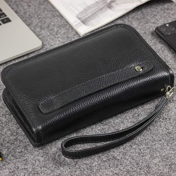 Вместительный мужской клатч BRIALDI Tucson (Тусон) relief black BR44382UL Черный Brialdi, Артикул: BR44382UL фото №1