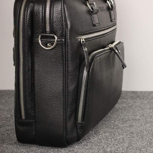 Мужская деловая сумка с 23 карманами и отделами BRIALDI Baltimore (Балтимор) relief black BR44548IQ Черный Brialdi, Артикул: BR44548IQ фото №1