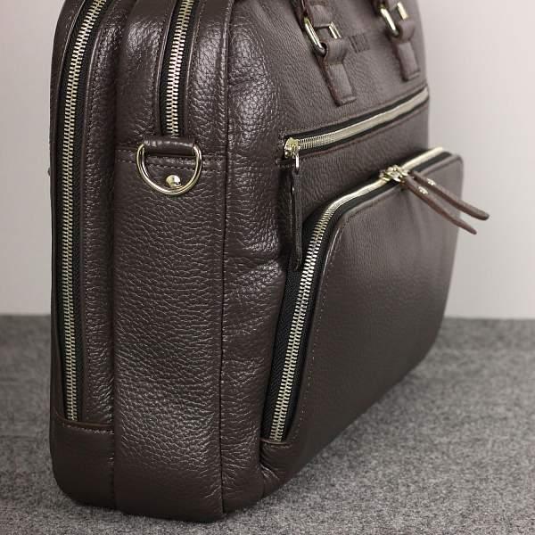 Мужская деловая сумка с 23 карманами и отделами BRIALDI Baltimore (Балтимор) relief brown BR44549XH Коричневый Brialdi, Артикул: BR44549XH фото №1