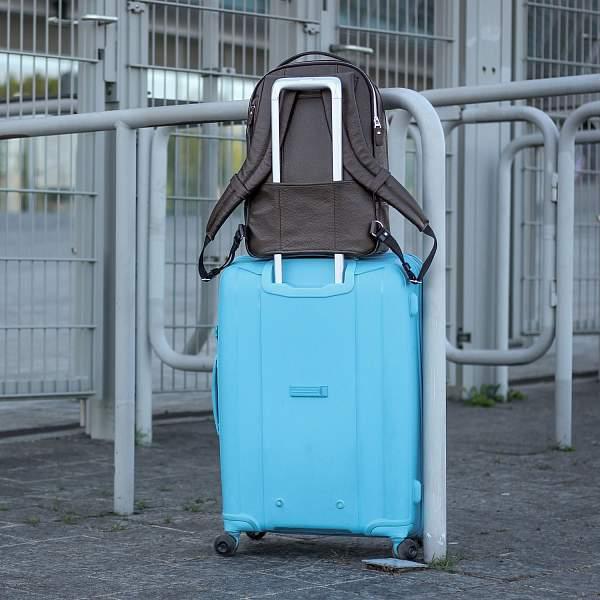 Мужской рюкзак с 2 автономными отделениями BRIALDI Pathfinder (Следопыт) relief brown BR45820DY Коричневый Brialdi, Артикул: BR45820DY фото №1