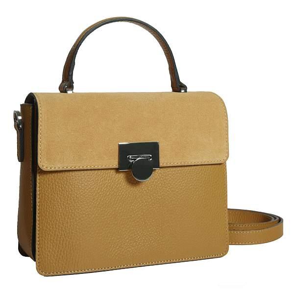 Классическая женская сумка среднего размера BRIALDI Agata (Агата) relief yellow BR46860GP Желтый Brialdi, Артикул: BR46860GP фото №1