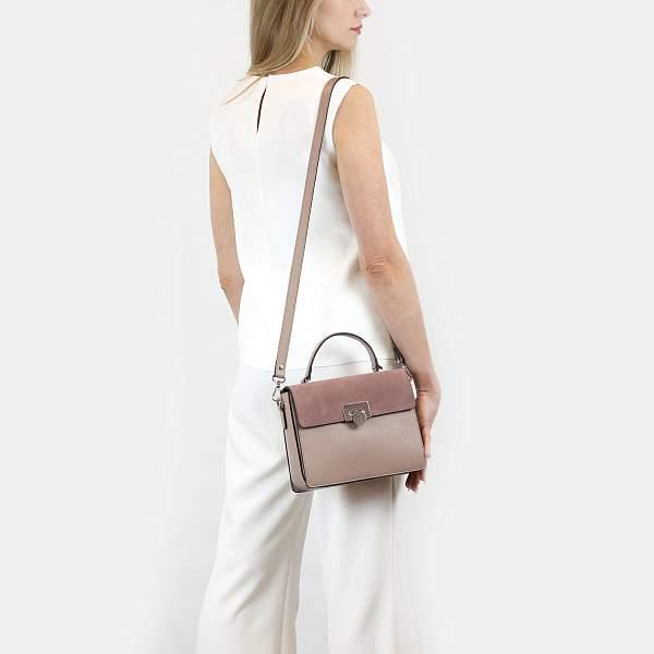 Классическая женская сумка среднего размера BRIALDI Agata (Агата) relief beige BR46862LD Бежевый Brialdi, Артикул: BR46862LD фото №1