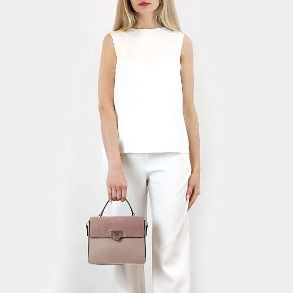 Классическая женская сумка среднего размера BRIALDI Agata (Агата) relief beige BR46862LD Бежевый Brialdi, Артикул: BR46862LD фото №1