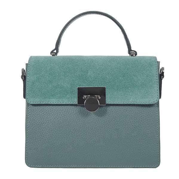 Классическая женская сумка среднего размера BRIALDI Agata (Агата) relief mint BR46863YN Бирюзовый Brialdi, Артикул: BR46863YN фото №1