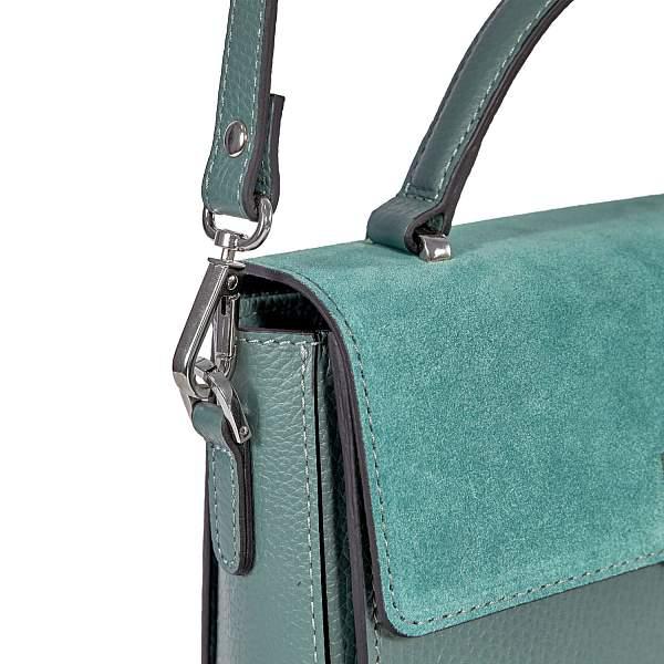 Классическая женская сумка среднего размера BRIALDI Agata (Агата) relief mint BR46863YN Бирюзовый Brialdi, Артикул: BR46863YN фото №1