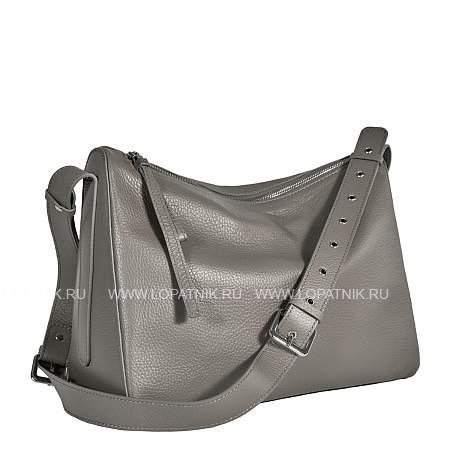 вместительная женская сумка brialdi fiona (фиона) relief quartz br47232gh серый Brialdi