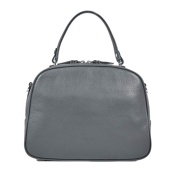 Удобная женская сумочка с двумя отделениями BRIALDI Elma (Эльма) relief grey BR47385ZQ Серый Brialdi, Артикул: BR47385ZQ фото №1