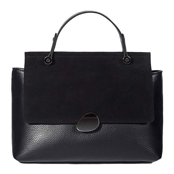 Классическая женская сумка среднего размера BRIALDI Leona (Леона) relief black BR47440OR Черный Brialdi, Артикул: BR47440OR фото №1