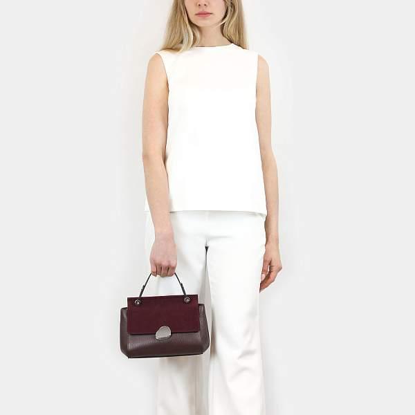 Классическая женская сумка MINI-формата BRIALDI Thea  (Тея) relief burgundy BR47441FR Бордовый Brialdi, Артикул: BR47441FR фото №1