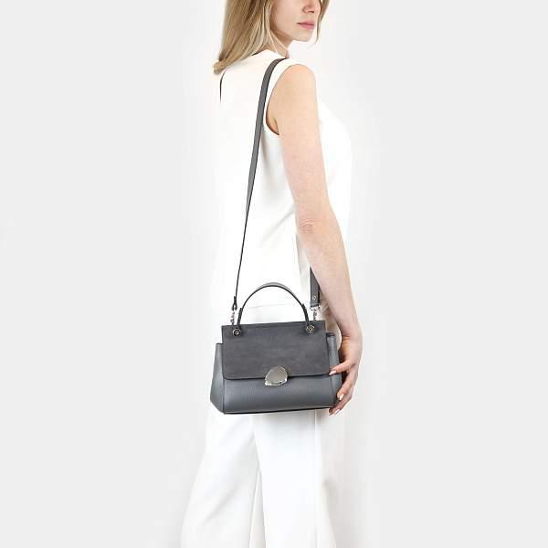 Классическая женская сумка MINI-формата BRIALDI Thea  (Тея) relief grey BR47447DW Серый Brialdi, Артикул: BR47447DW фото №1